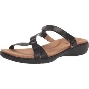 Trotters Women's Katarina Sandal - Navy Memory Foam Sandals Size 7.5 Medium
